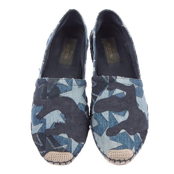 Valentino Garavani Camouflage Camustars Espadrille Flats Shoes - Picture 1 of 11